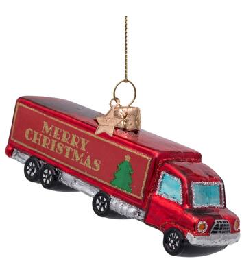 Vondels Boule de Noël en verre Camion de Noël