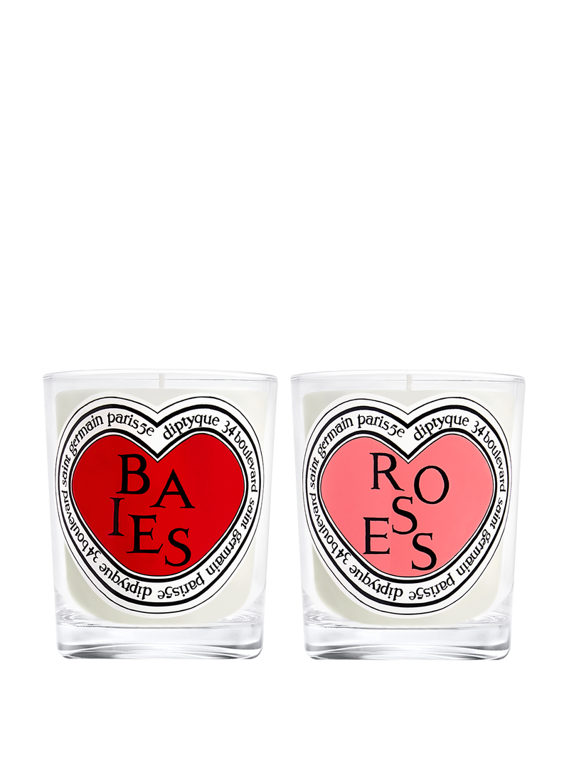 Diptyque Duo Bougies Baies & Roses Saint Valentin