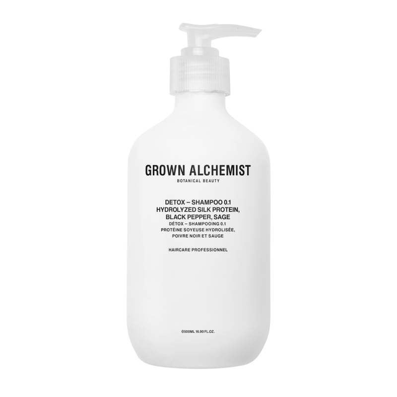 Grown Alchemist Shampoing Detox - Protéine de soie, Poivre noir & Sauge - Liquides Confidentiels